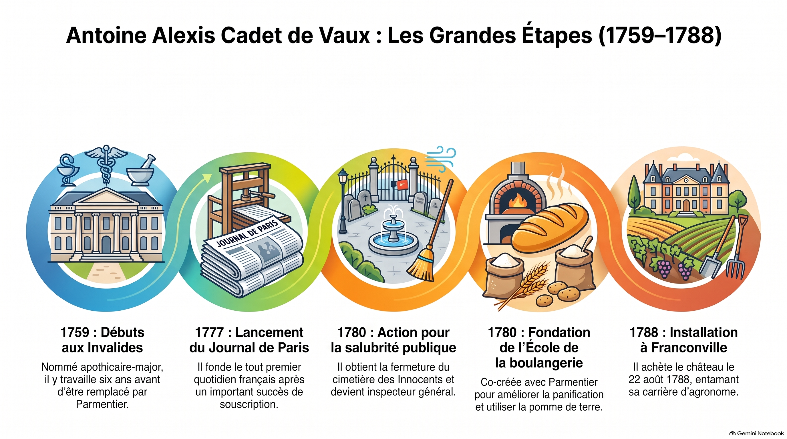 Personnage Chronologie d Antoine Cadet de Vaux