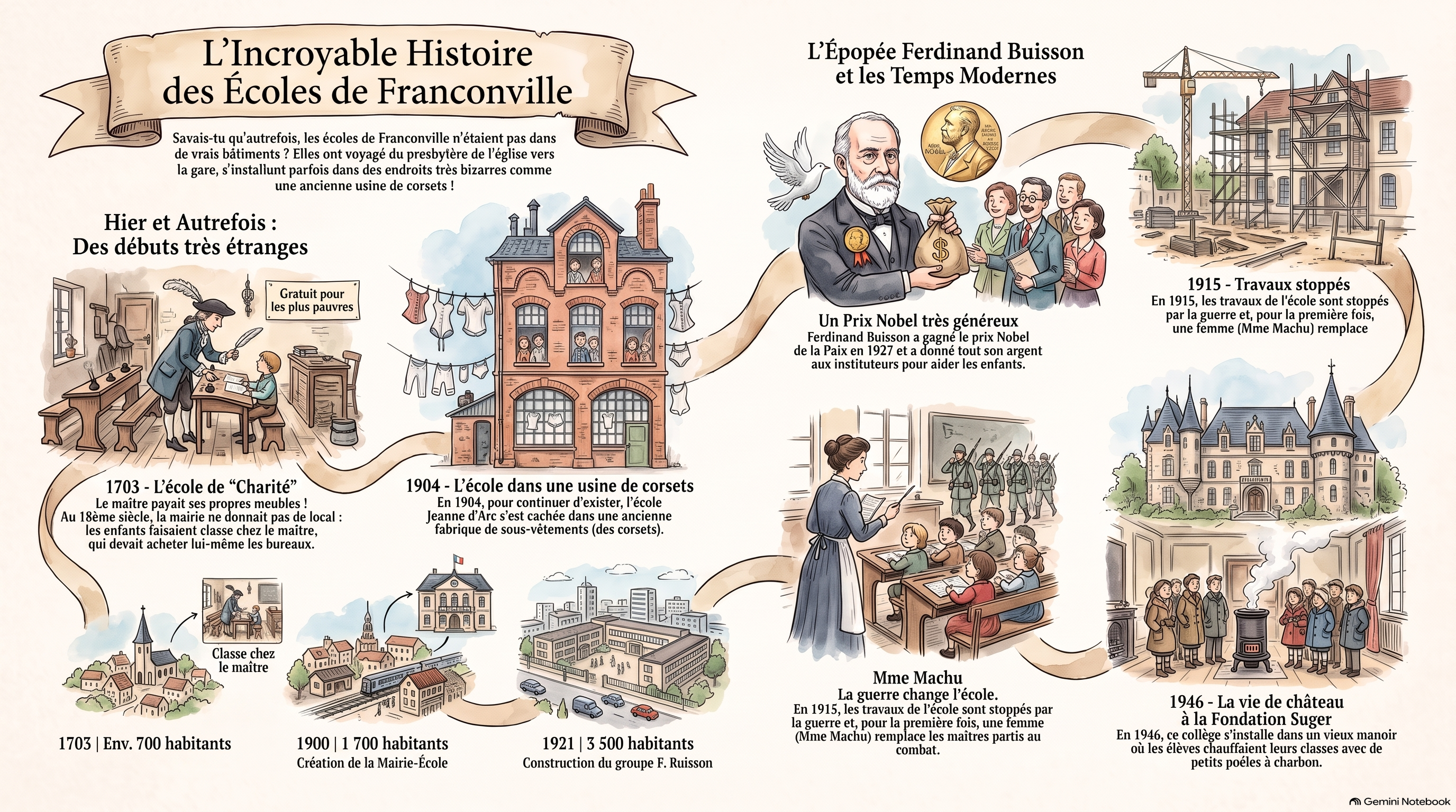 UrbScolaire L histoire des écoles de Franconville